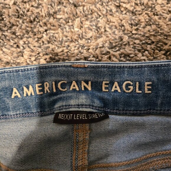 American Eagle Curvy High Rise Cutoff Distressed Shortie 2 - Picture 2 of 4